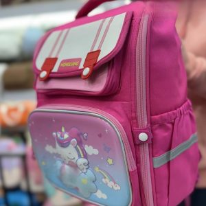 کیف دخترانه مدرسه ای طرح یونیکورن (دو دکمه) کد 7798544