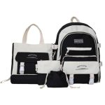 ست مدرسهای پنج تکه 7070 - کوله و کیف مشکی