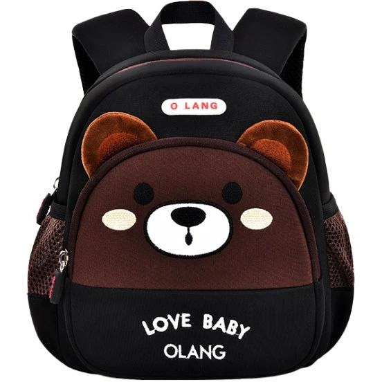 کوله‌پشتی بچگانه مدل تدی برند اولنگ با طرح خرسی قهوه‌ای