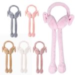 گوشگیر پشمی نرم زنانه با شال هماهنگ