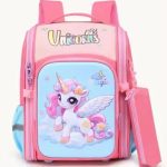 کیف کوله مدرسه دخترانه طرح یونیکورن کد 9892