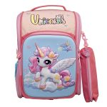 کیف کوله مدرسه دخترانه طرح اسب تک شاخ کد 9892