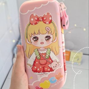 جامدادی برجسته و قفل دار طرح دختر عروسک به دست کد 20232