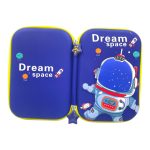 نمای پشت و باز شده جامدادی با طرح فضانورد