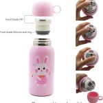 فلاسک کودک استیل با طرح گوزن و درب دوکاره