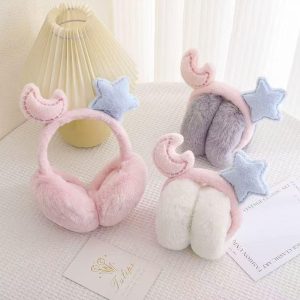 گوش‌گیر تاشو دخترانه با طراحی فانتزی ماه و ستاره