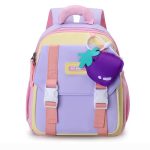 کوله‌پشتی کودکانه بادمجان بنفش ضد آب با رنگ جذاب و دوست‌داشتنی