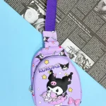 کیف کراس‌بادی بنفش Korumi با بدنه برجسته و بند قابل تنظیم