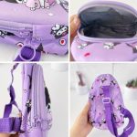 جزئیات زیپ و بند قابل تنظیم کیف Korumi با دوخت مقاوم