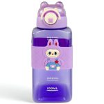 قمقمه بنفش فانتزی لبوبو با طراحی مربعی ضدنشت و سبک