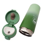 تراول ماگ استیل ضدزنگ با درپوش آساننوش و استاپر ضدریزش