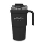 تراول ماگ سیتارایوری ۶۰۰ میلی‌لیتر رنگ مشکی با بدنه مات ضدخش