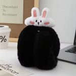گوشبند گرم و ضدباد طرح خرگوش رنگ مشکی مناسب فعالیت بیرونی