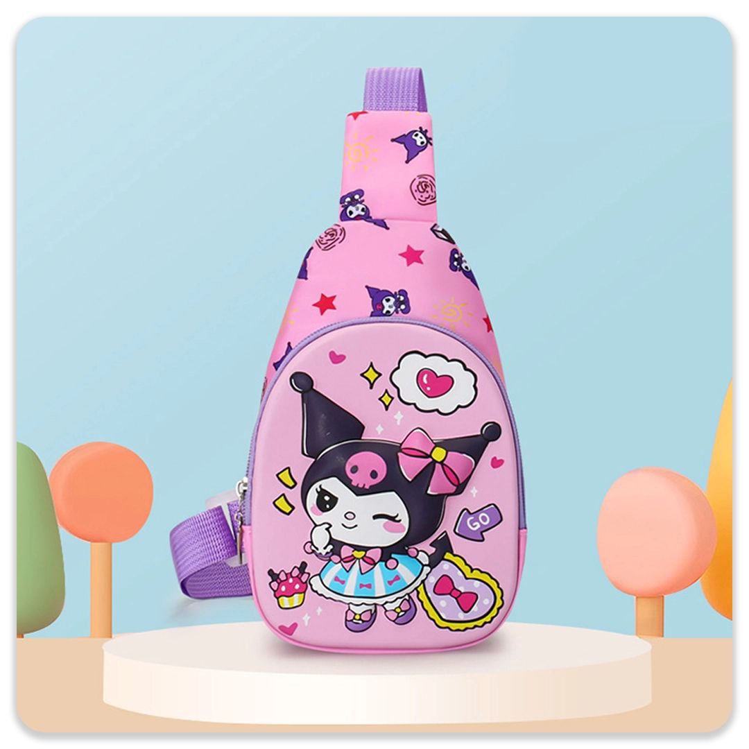 کراس بادی دخترانه کوچک طرح کرومی صورتی