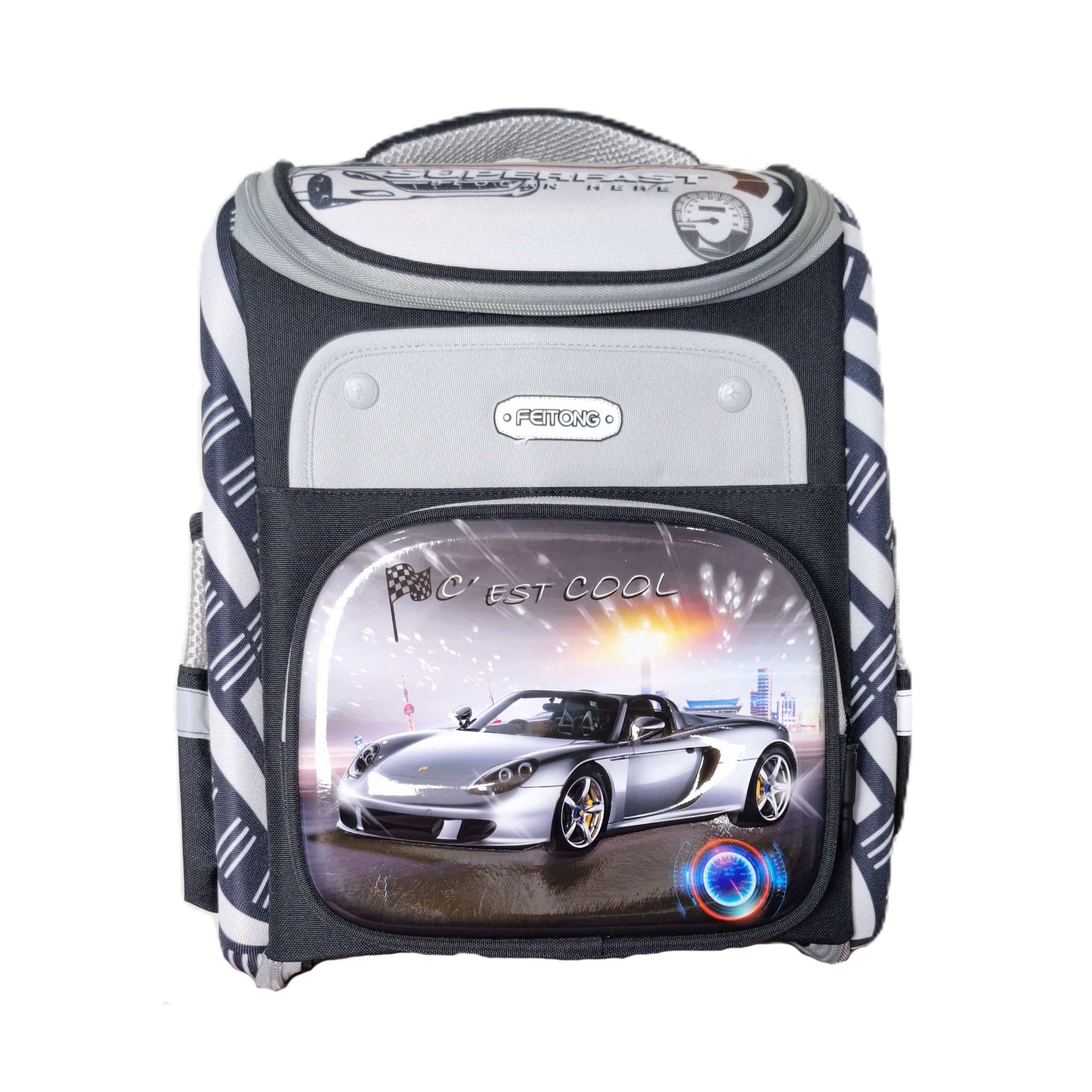 کیف مدرسه پسرانه طرح ماشین برند feitong کد 32166