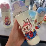 قمقمه استیل لبوبو دوجداره رنگ بنفش با درب دوحالته نیدار