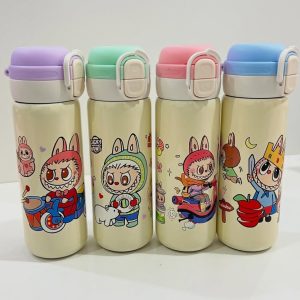 قمقمه استیل لبوبو دوجداره مناسب کودکان با طراحی فانتزی