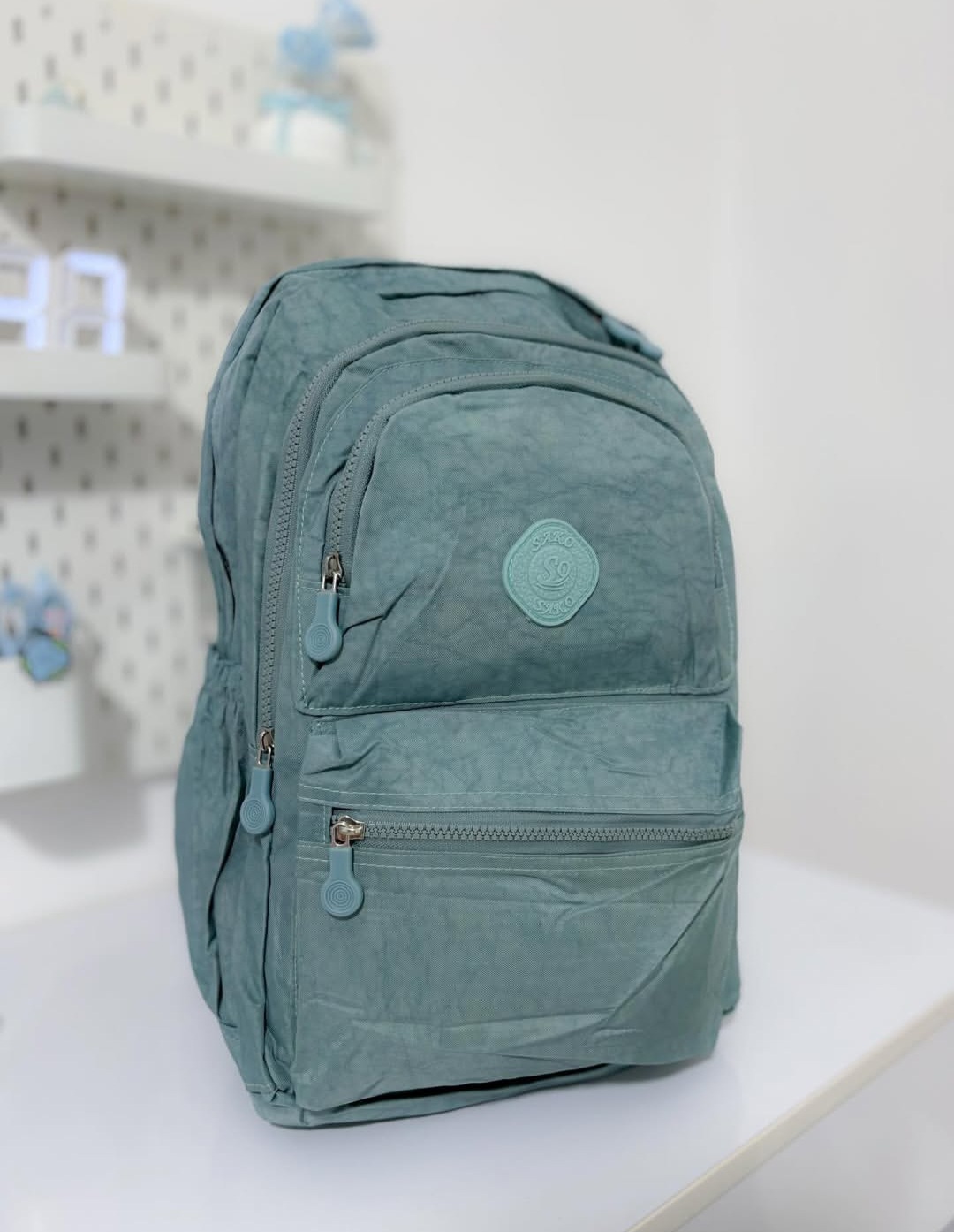 کوله پشتی Sako رنگ سبز آبی ملایم شیک و مدرن