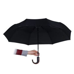 چتر تاشو اتومات دسته عصایی طرح چوب کد 1336