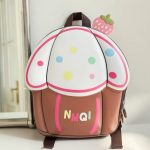 کوله فانتزی کودک طرح کاپ کیک رنگ قهوه ای