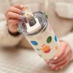 درب اکریلیک ضدنشت تراول ماگ کارتونی SITARAYURI دهانه نی دار