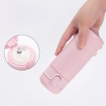 تراول ماگ نی‌دار استیل رنگ صورتی